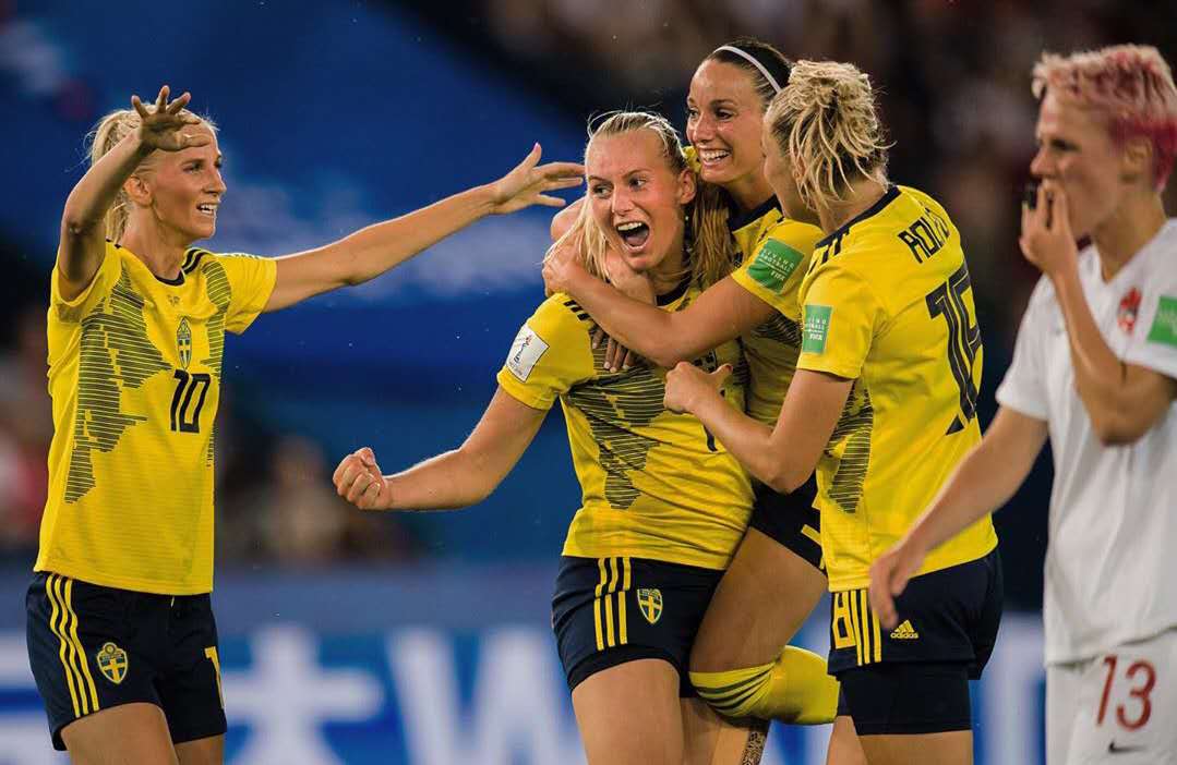 瑞典女足队打破世界杯纪录,进球无数 瑞典女足队打破世界杯纪录,进球无数